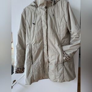 CR Women's Beige Hooded Jacket